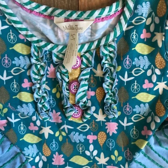 Matilda Jane SZ 8 long sleeve top tunic floral ruffles Make believe footpath - Picture 4 of 6